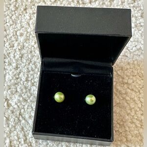 Sterling silver pearl studs